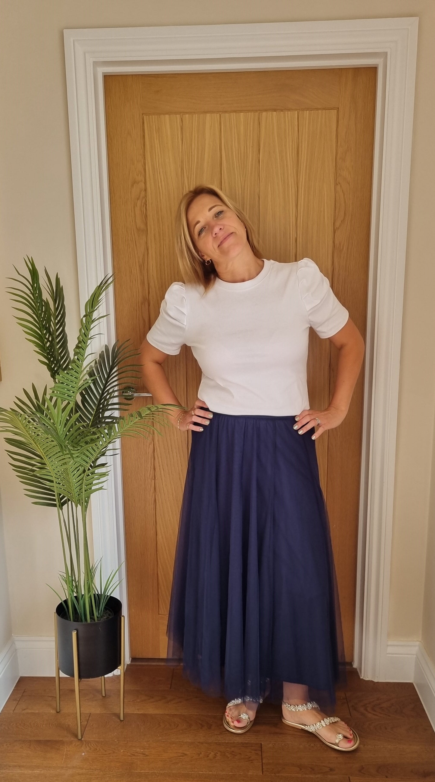 Last True Angel Tulle Layer Skirt - Navy