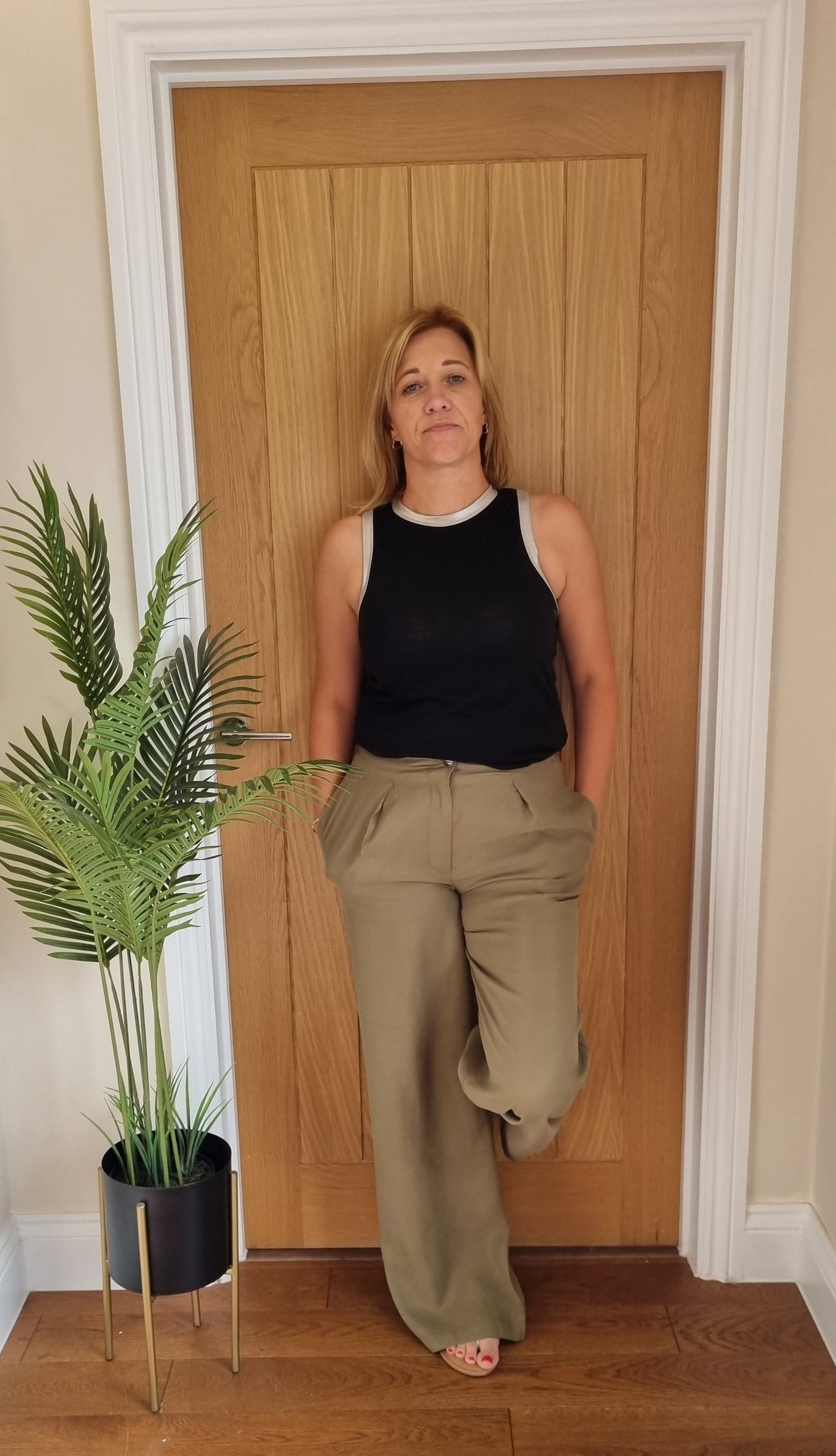 Tomo Wide Leg Trousers - Cream