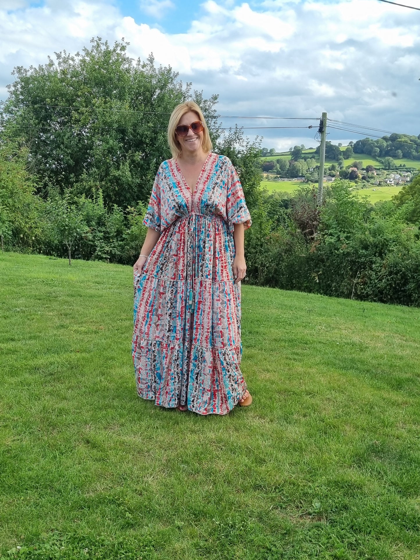 Bohemian Silk Long Dress