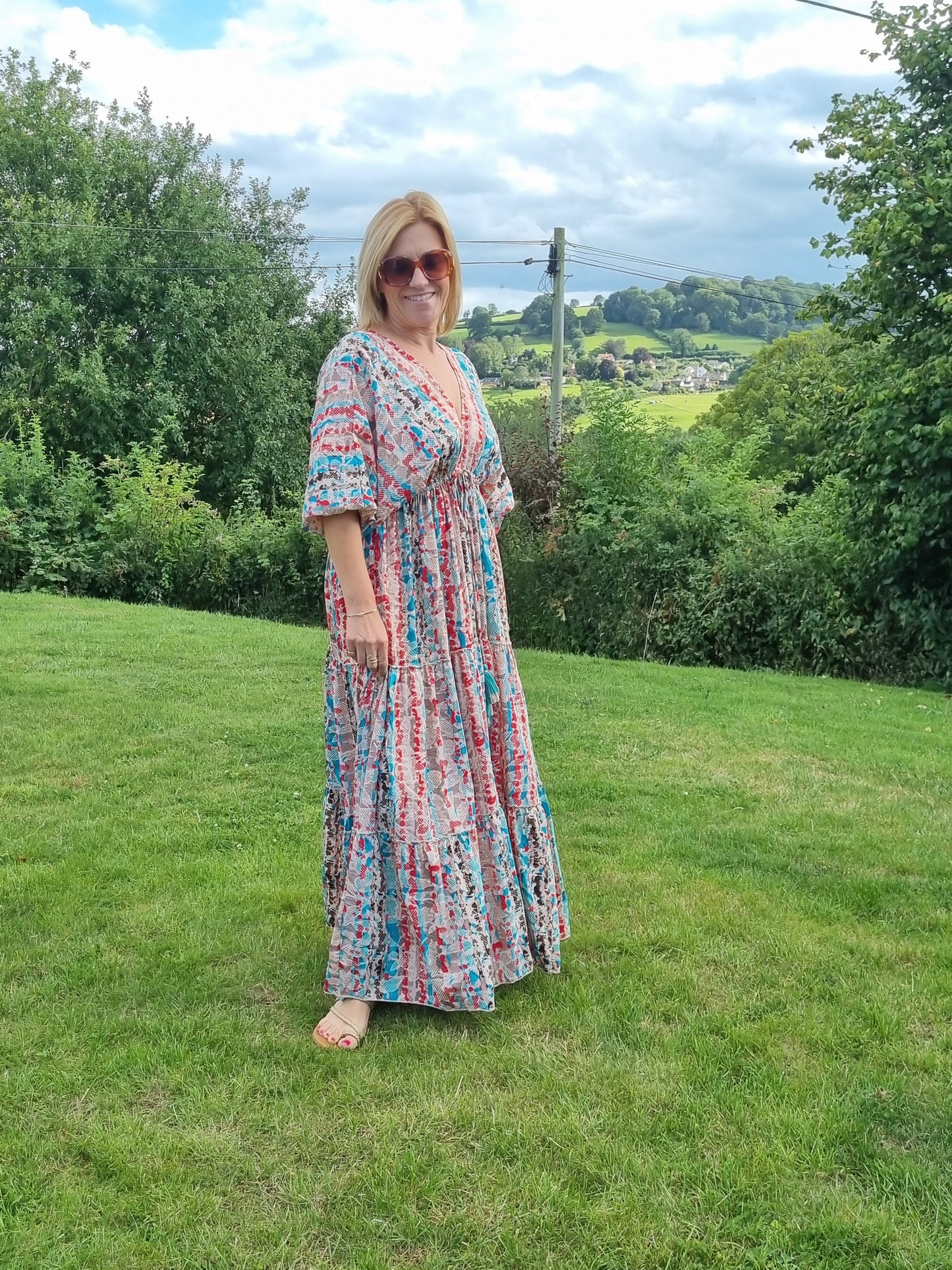 Bohemian Silk Long Dress
