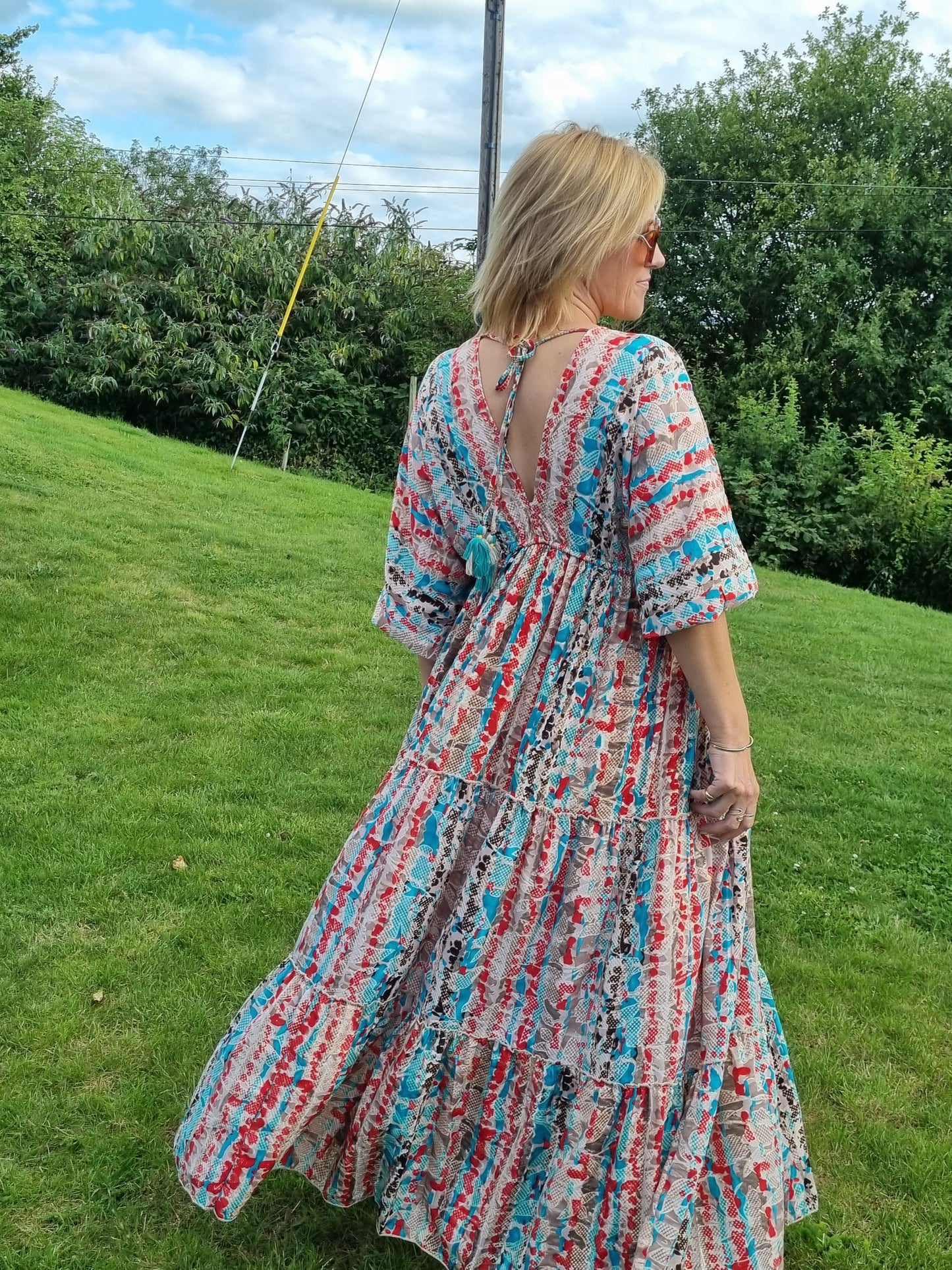Bohemian Silk Long Dress