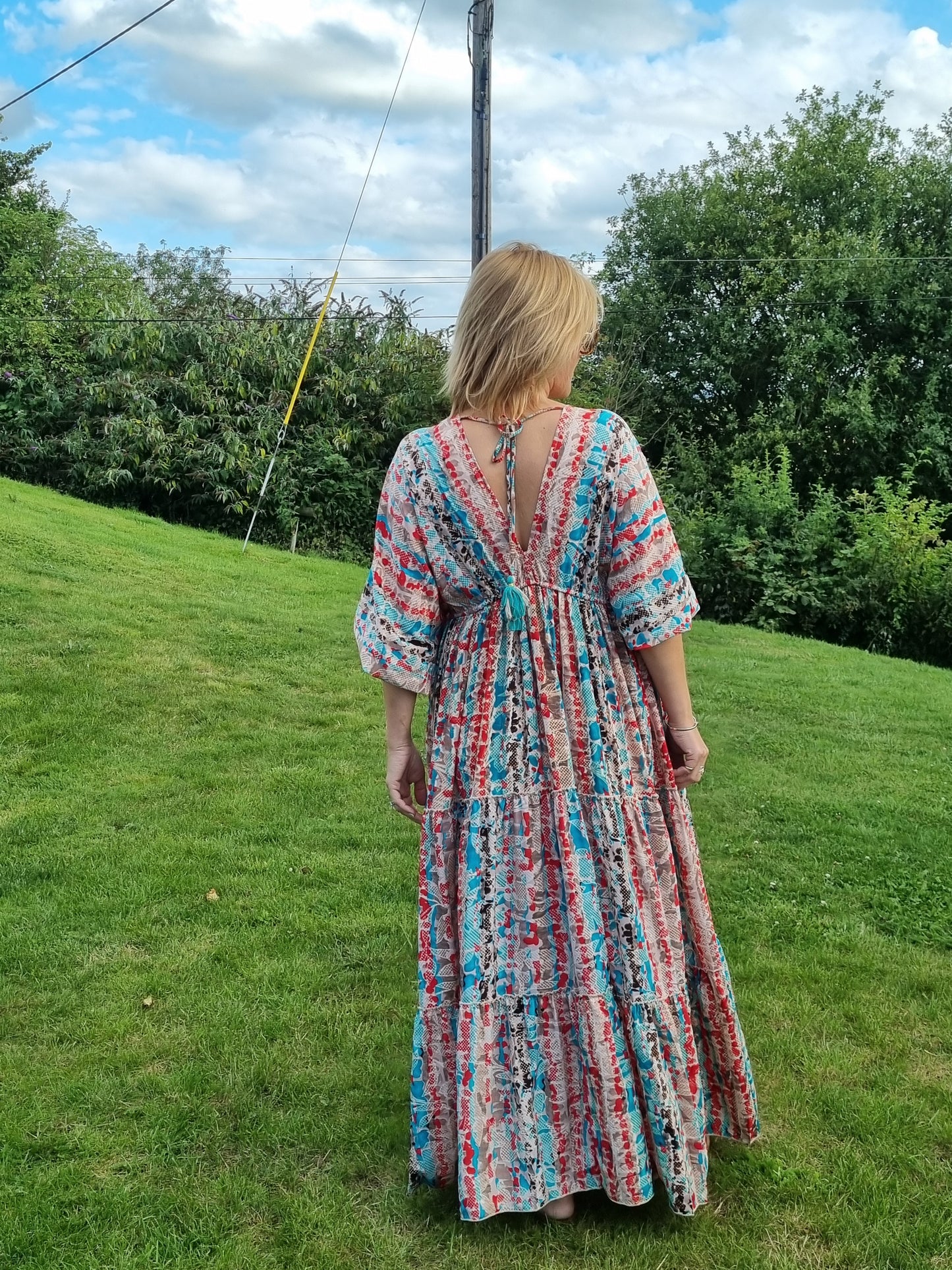 Bohemian Silk Long Dress