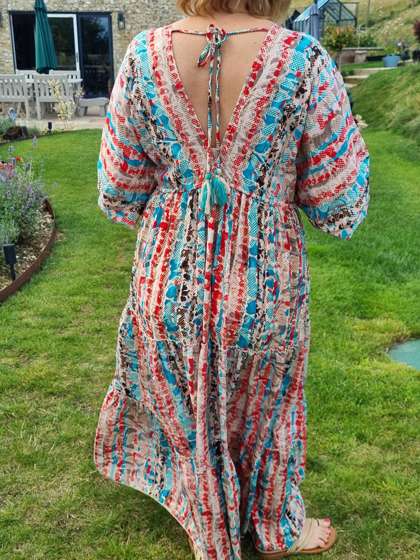 Bohemian Silk Long Dress