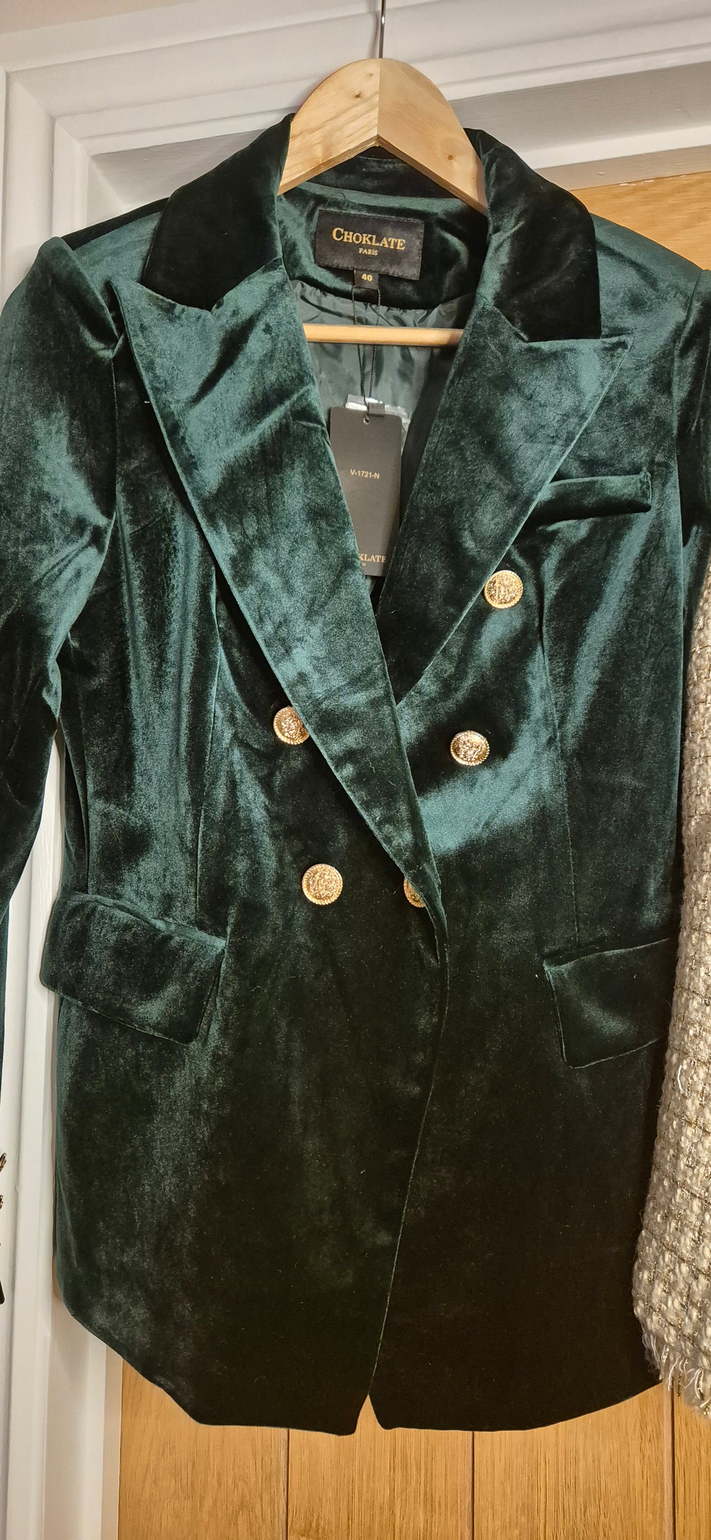 Velvet Blazer - Green