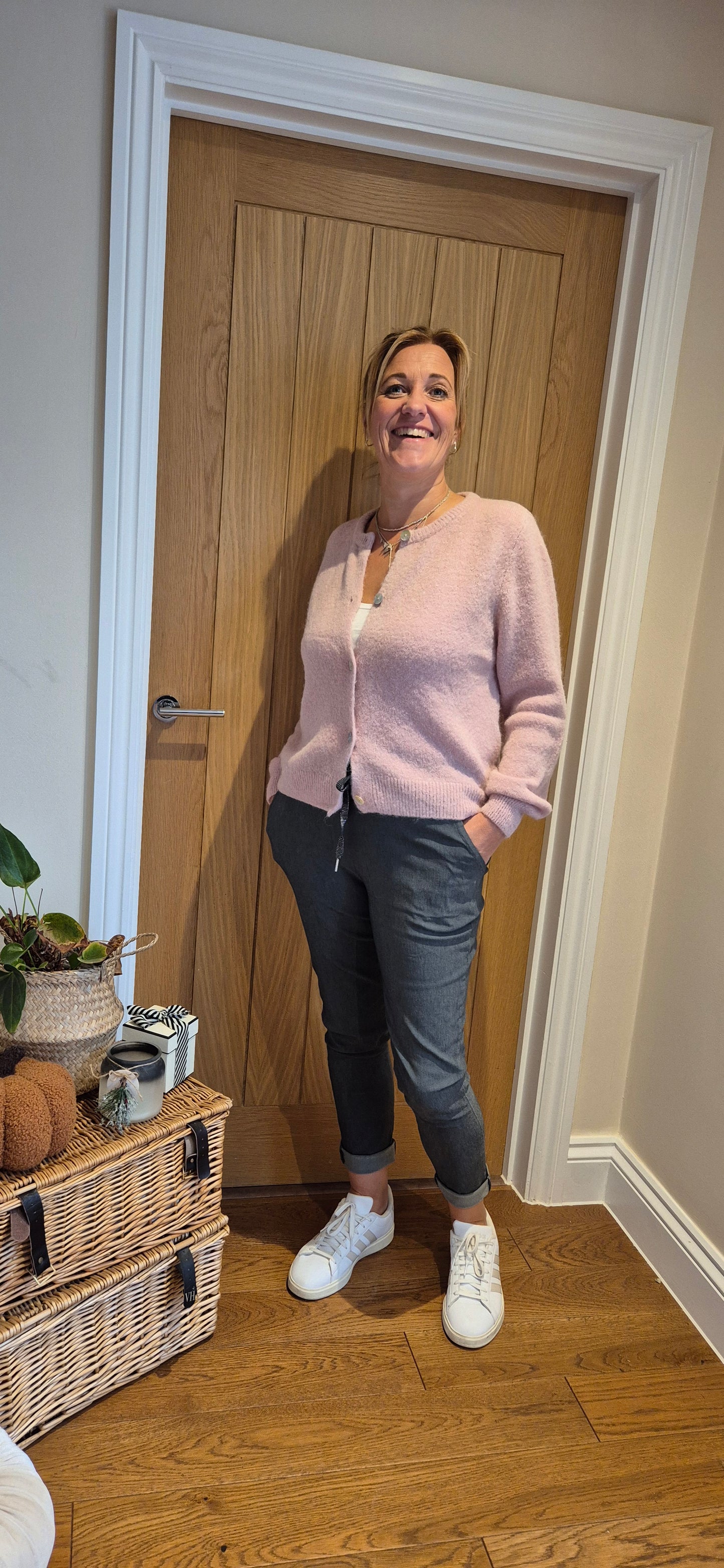 Alpaca Wool Cardigan - Pink