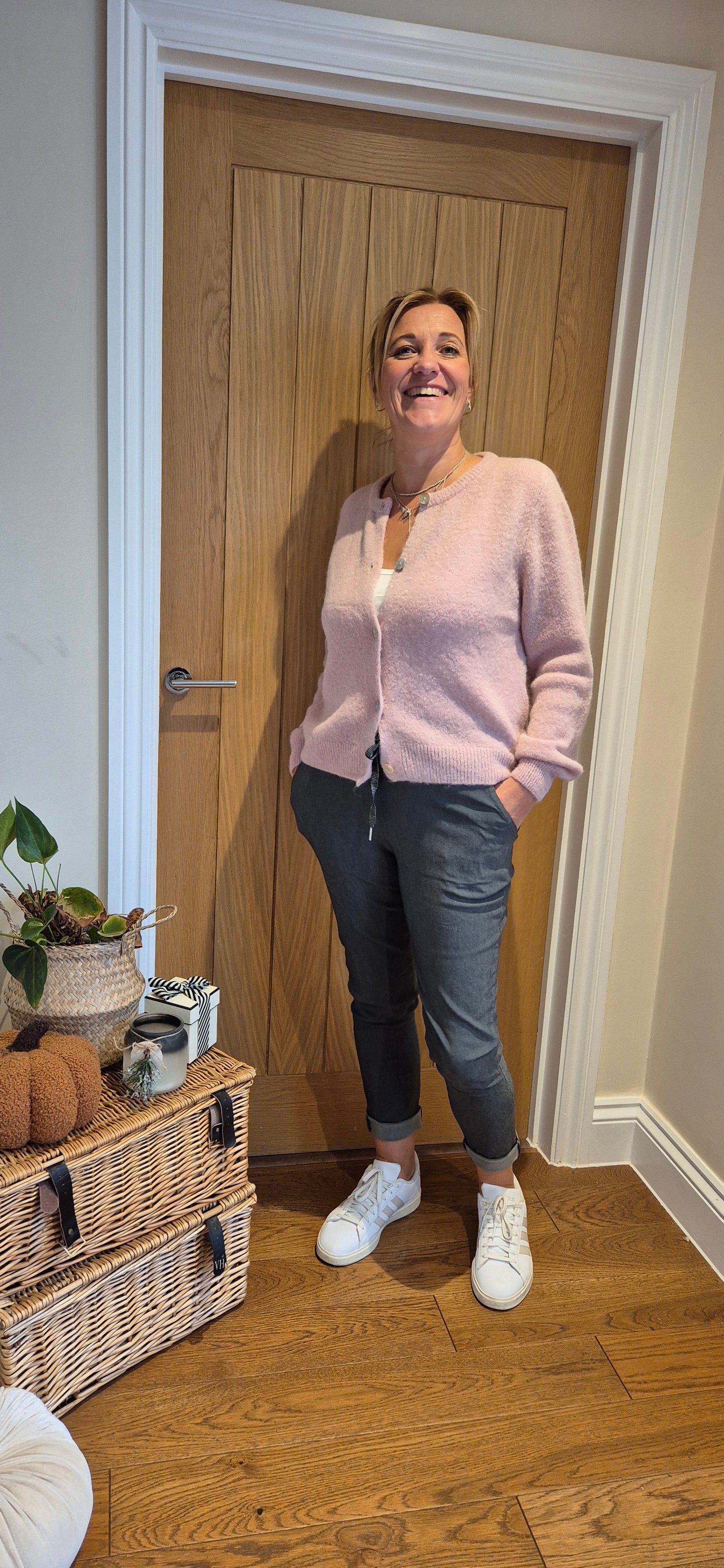 Alpaca Wool Cardigan - Pink