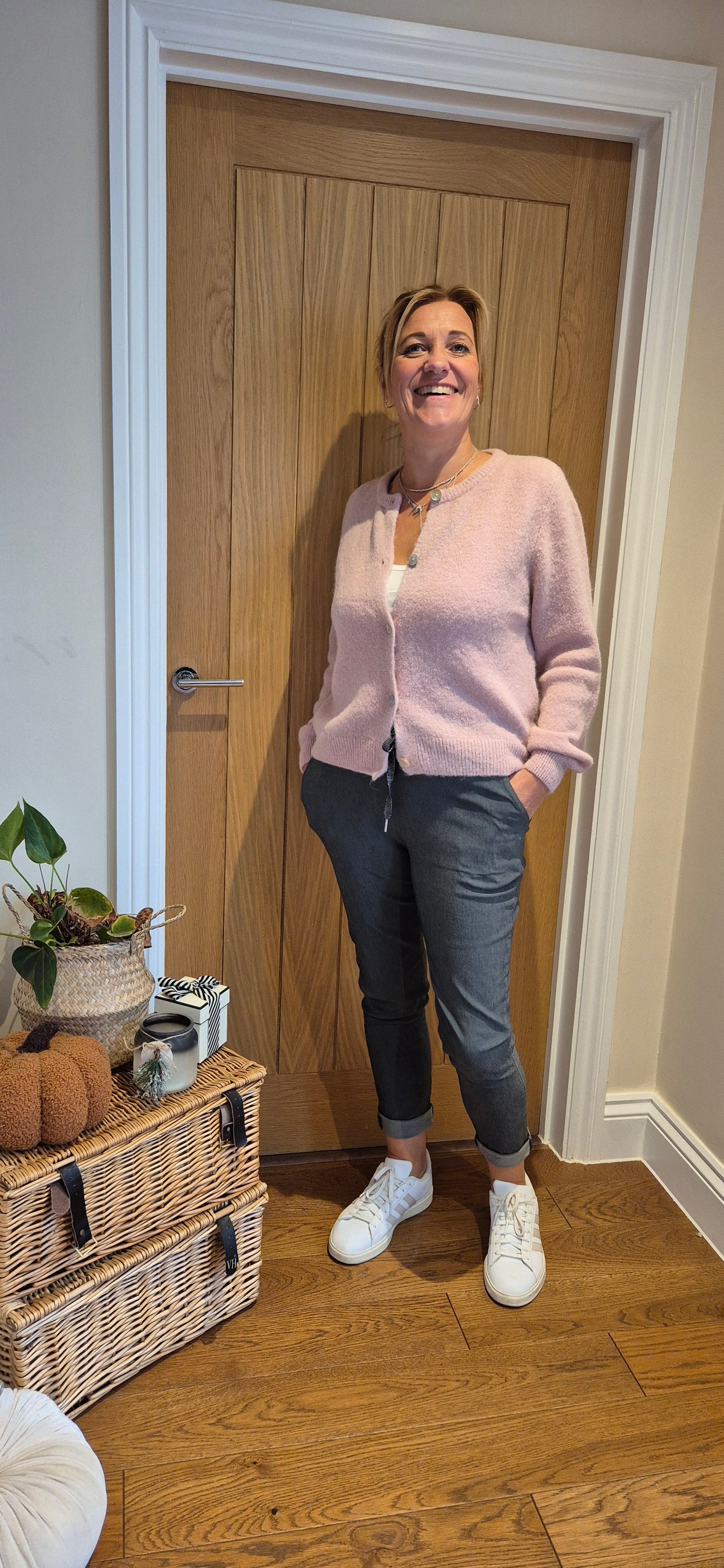 Alpaca Wool Cardigan - Pink