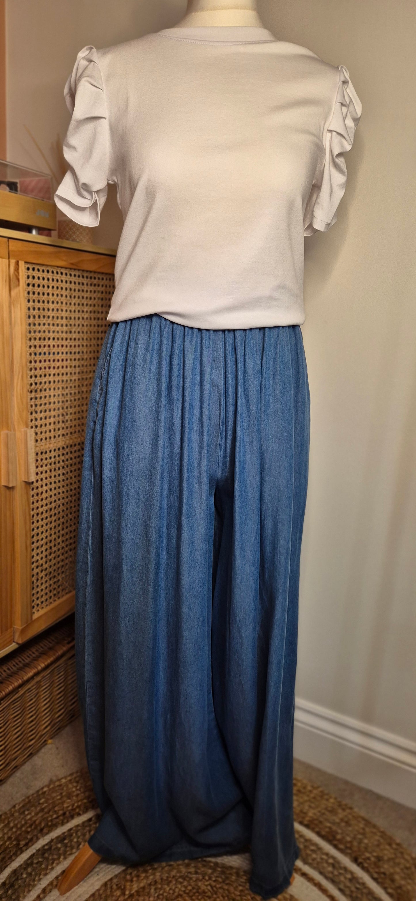Elara Wide Leg TENCEL™ Palazzo Trousers – Soft, Sustainable & Effortlessly Chic