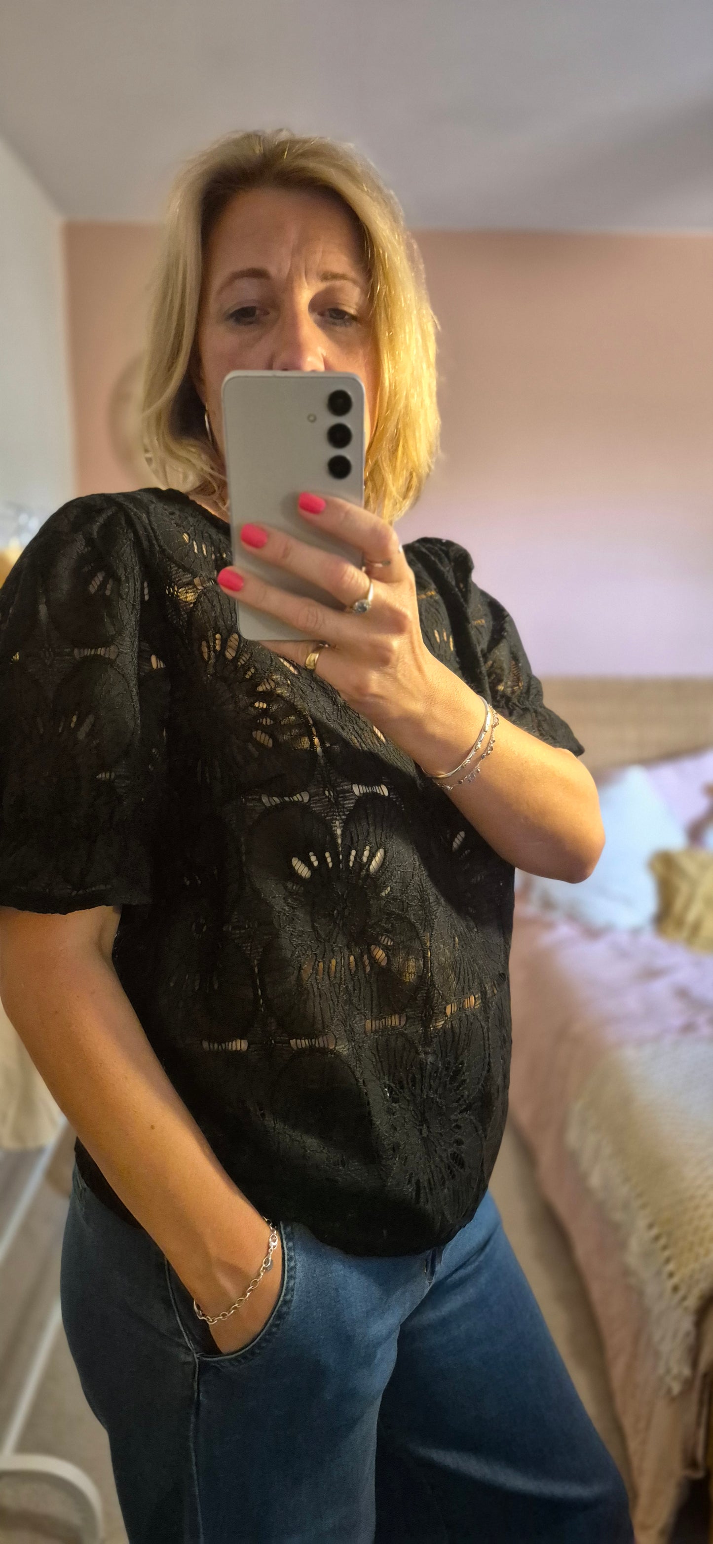 Libby Lace Blouse – Sheer Elegance for Every Occasion