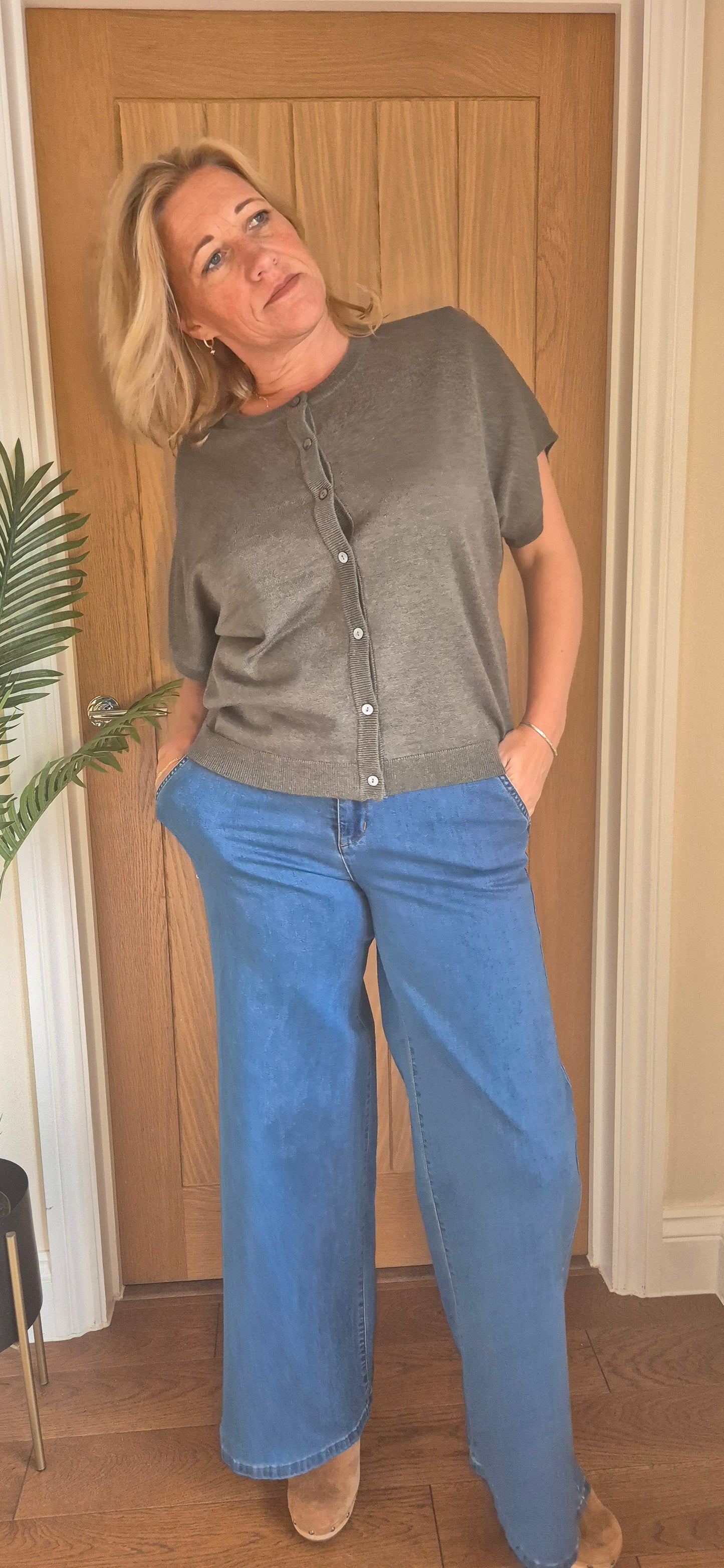 Sylvie Cardigan – Soft Knit in Oatmeal or Sage Green