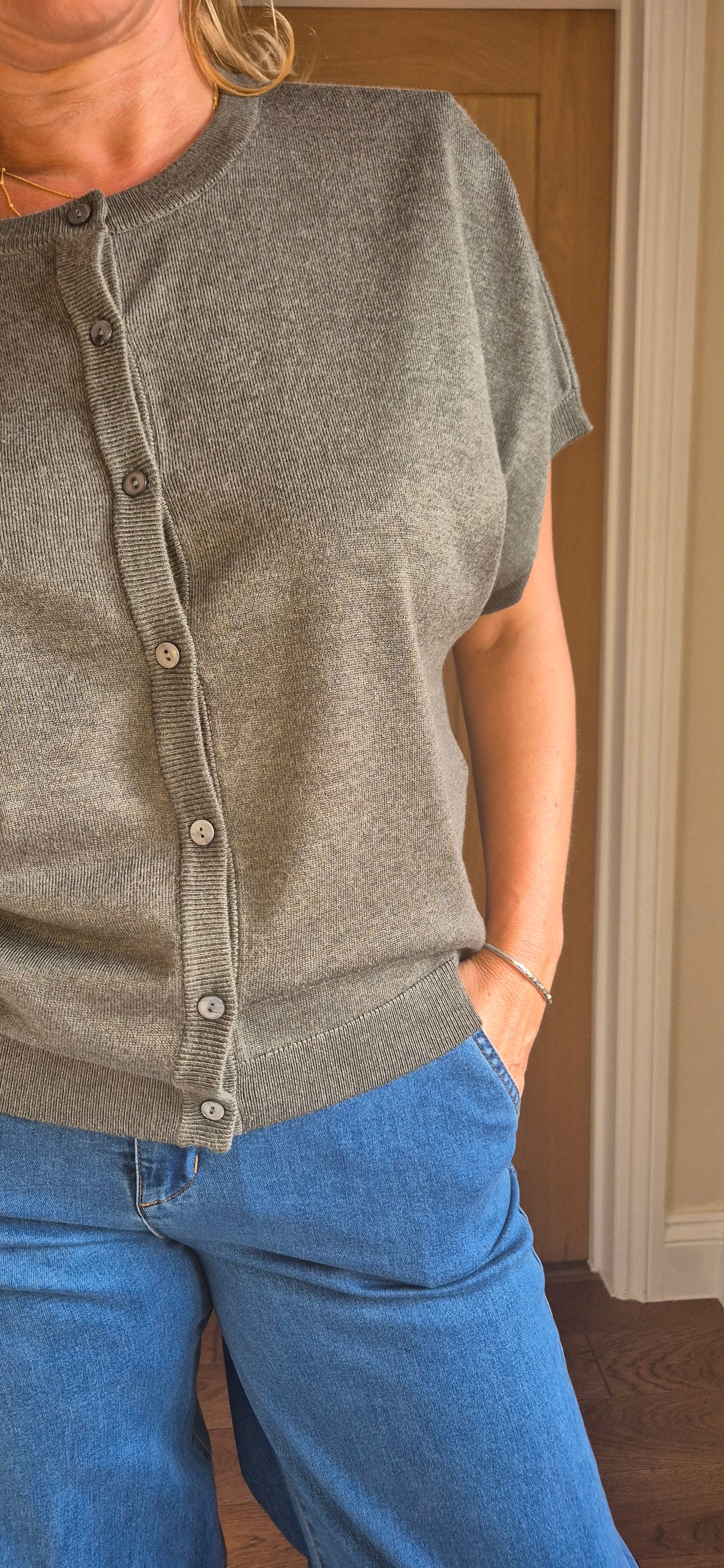 Sylvie Cardigan – Soft Knit in Oatmeal or Sage Green