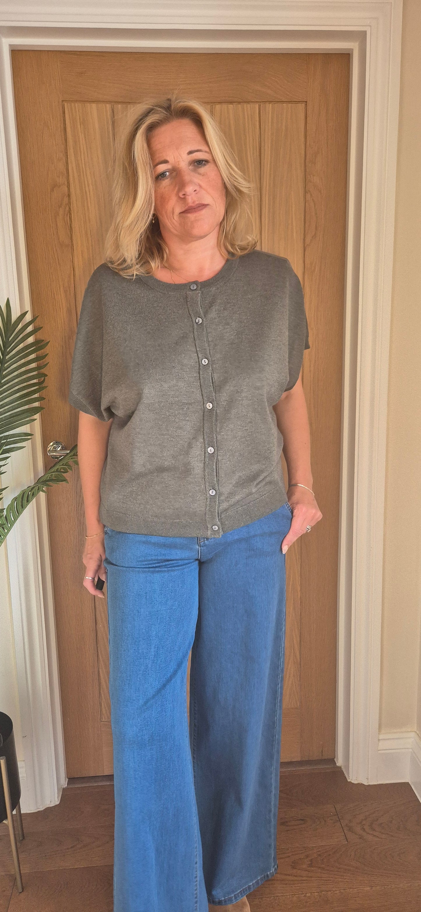 Sylvie Cardigan – Soft Knit in Oatmeal or Sage Green