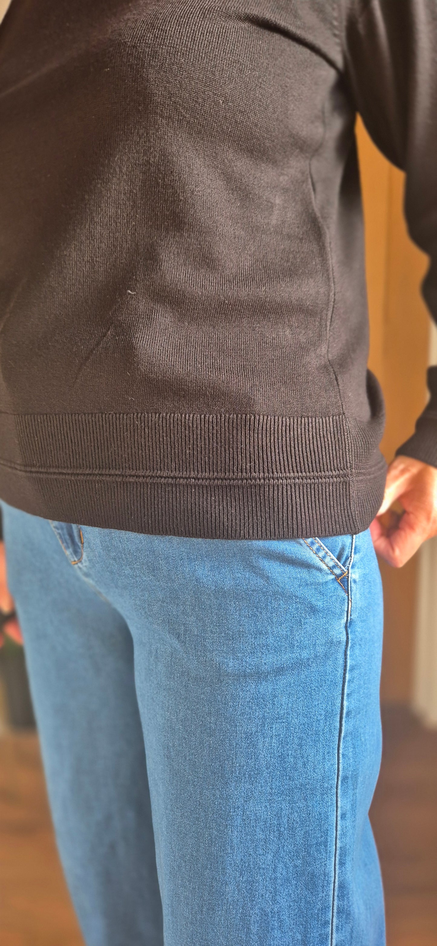 Allegra Sweater – Lightweight Knit in Black or Burgundy
