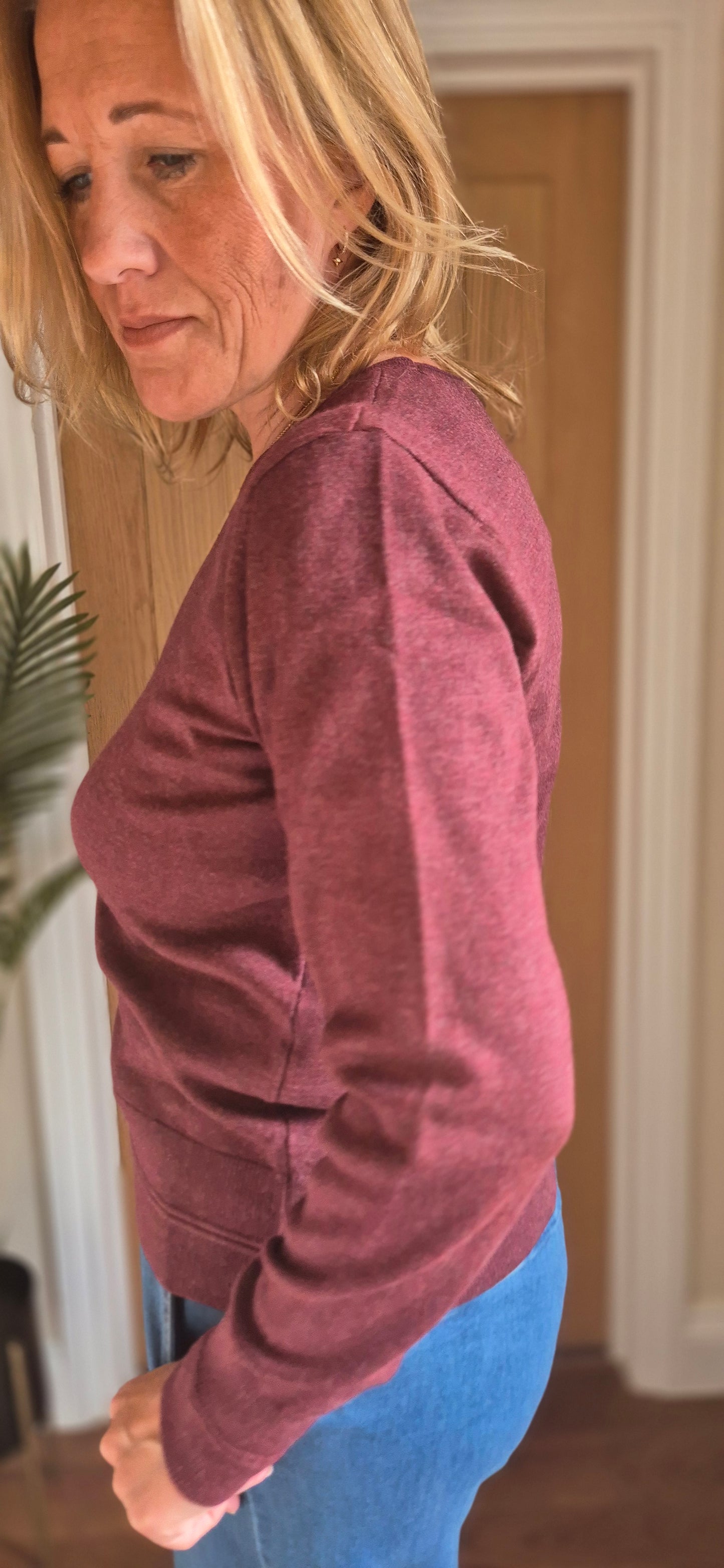 Allegra Sweater – Lightweight Knit in Black or Burgundy