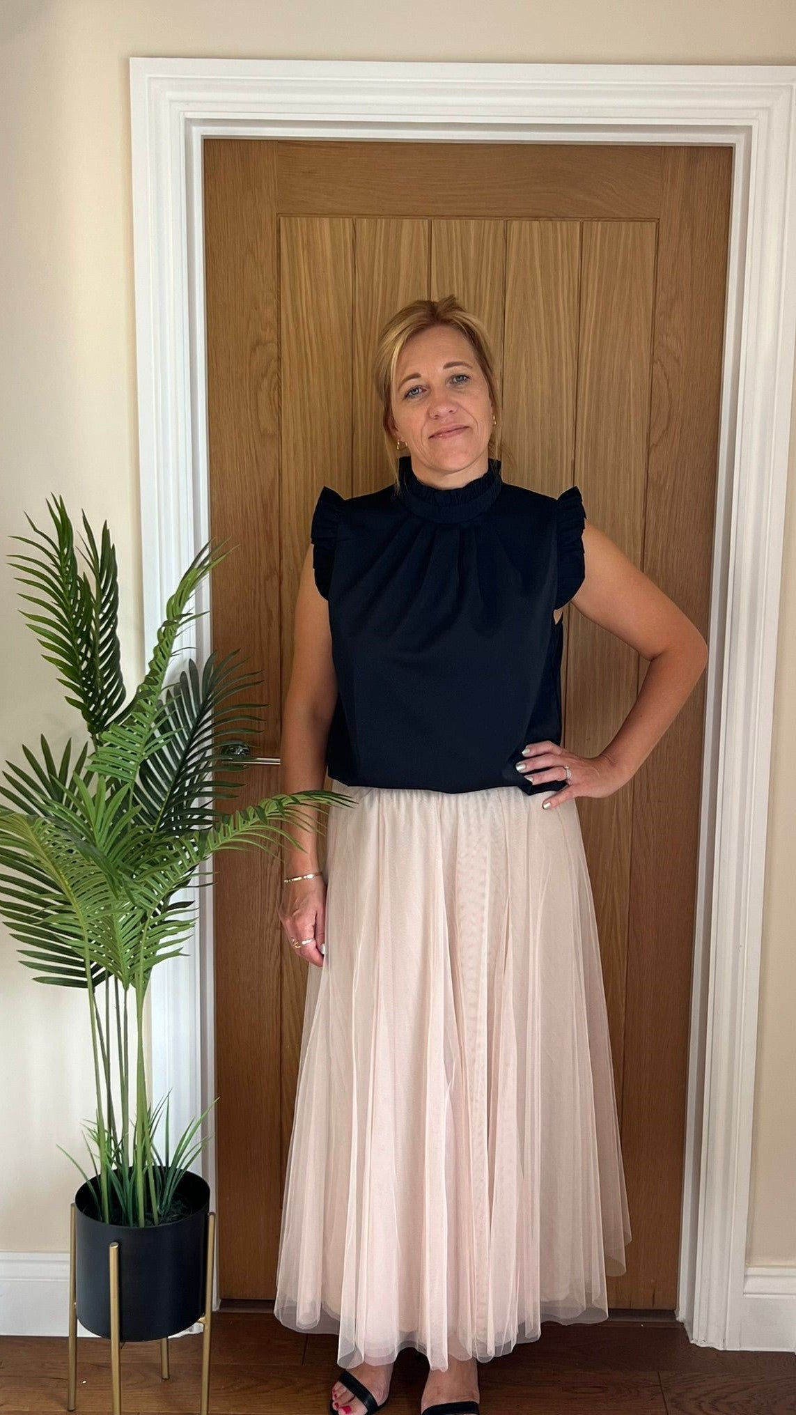 Last True Angel Tulle Layer Skirt - Latte