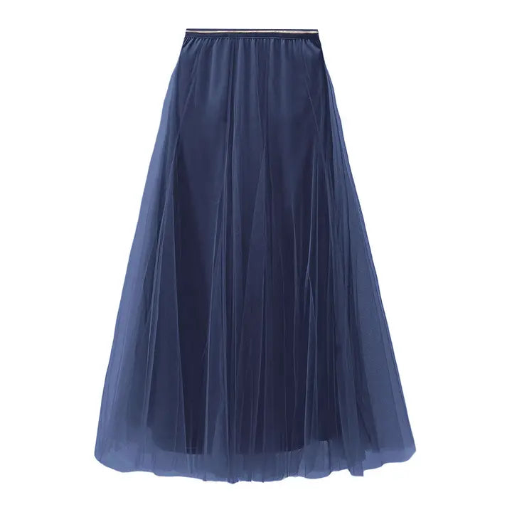 Last True Angel Tulle Layer Skirt - Navy