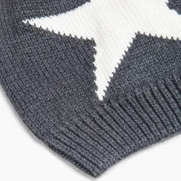 Grey Star Beanie Hat