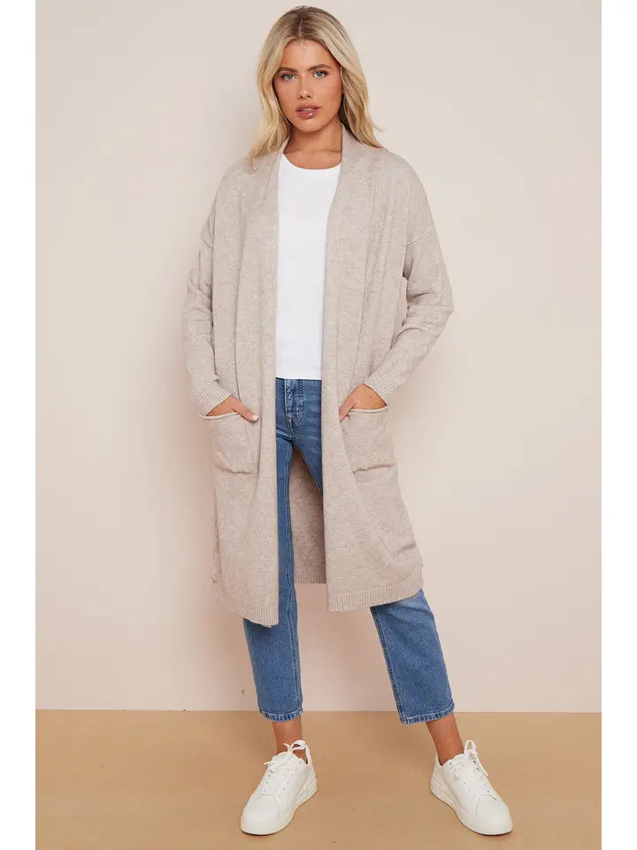 Lyra Cardigan – Soft Knit Long Cardigan with Star Detail