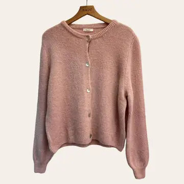 Alpaca Wool Cardigan - Pink