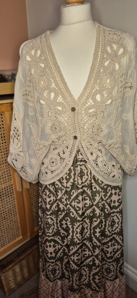 Maris Cotton Crochet Button-Front Top – Lightweight & Effortless Summer Layer