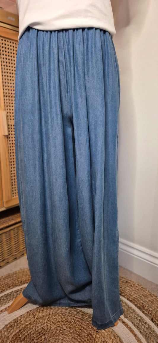Wide Leg TENCEL™ Palazzo Trousers – Soft, Sustainable & Effortlessly Chic
