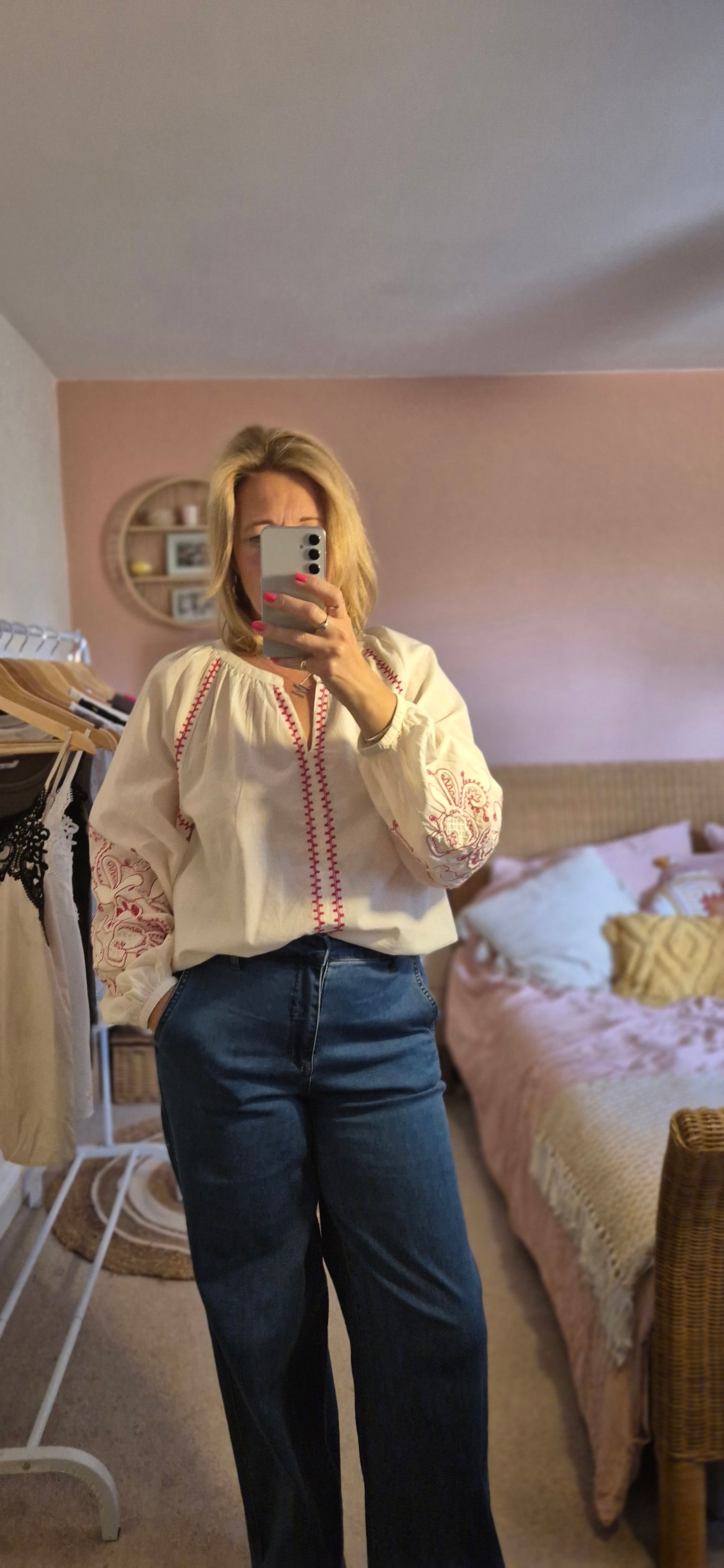 Jessica Blouse – Boho Chic with Embroidered Elegance
