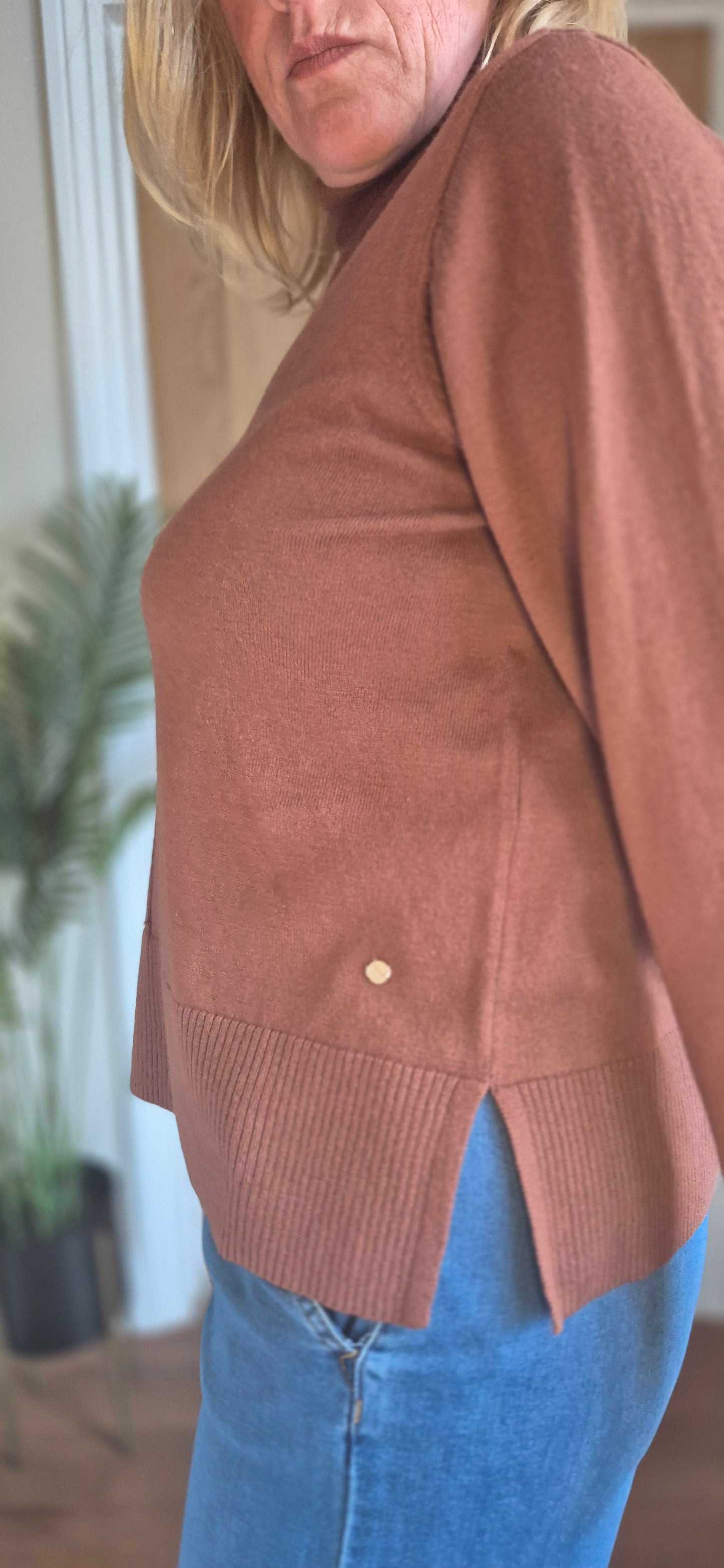 Anva Rollneck Sweater – Cotton Cashmere Blend
