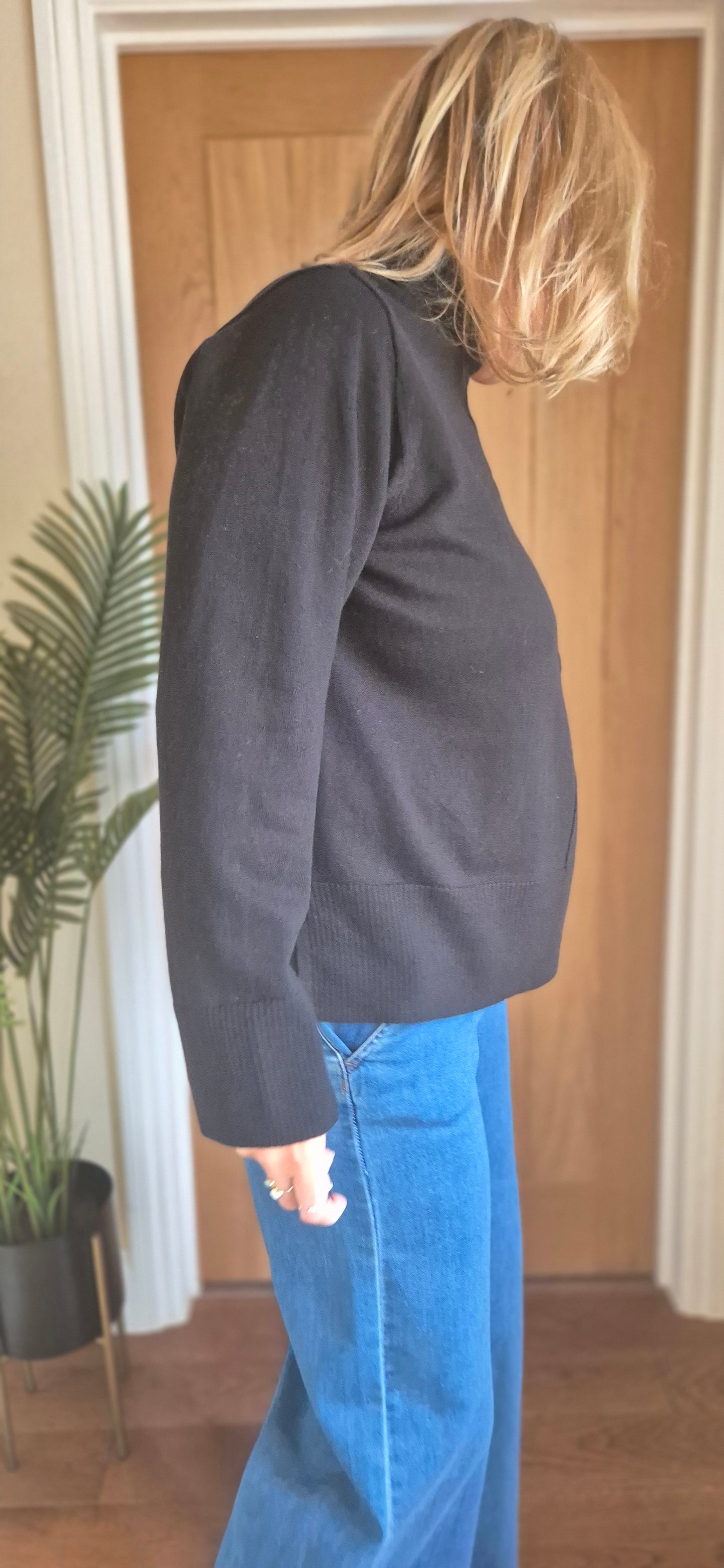 Anva Rollneck Sweater – Cotton Cashmere Blend