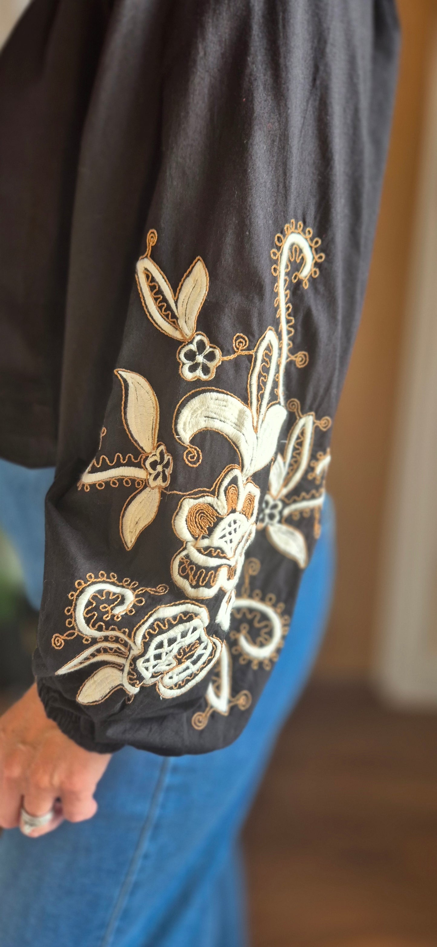 Jessica Blouse - Boho Chic with Embroidery Detail