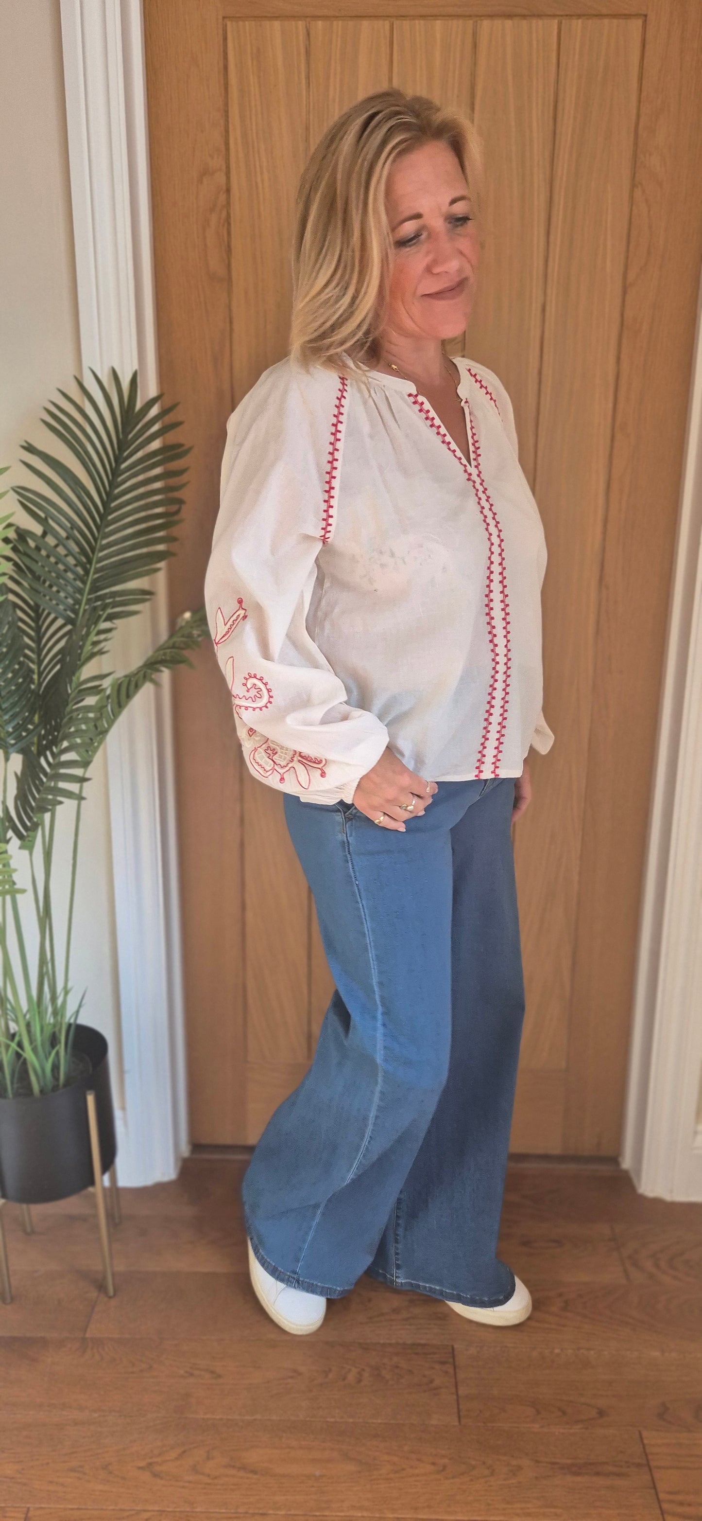 Jessica Blouse - Boho Chic with Embroidery Detail