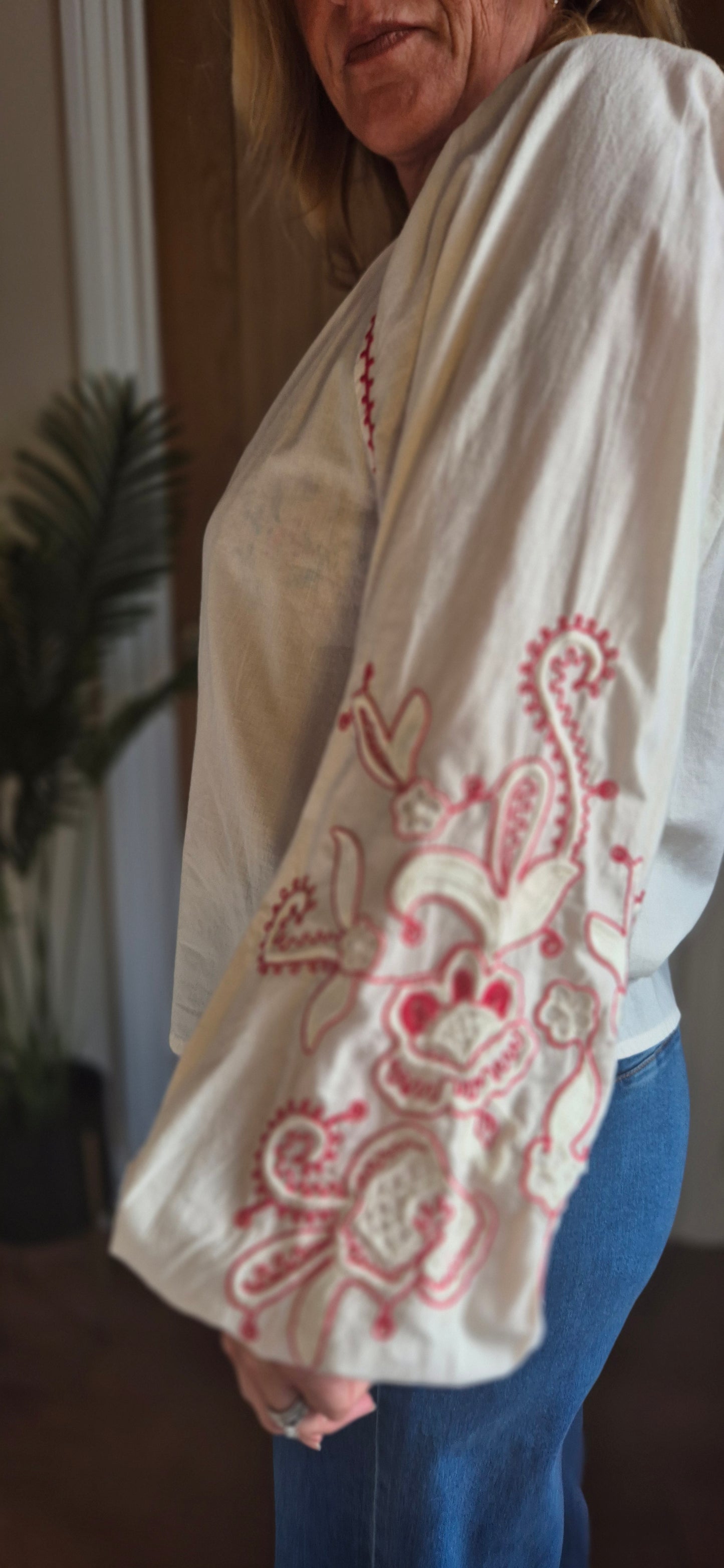 Jessica Blouse – Boho Chic with Embroidered Elegance