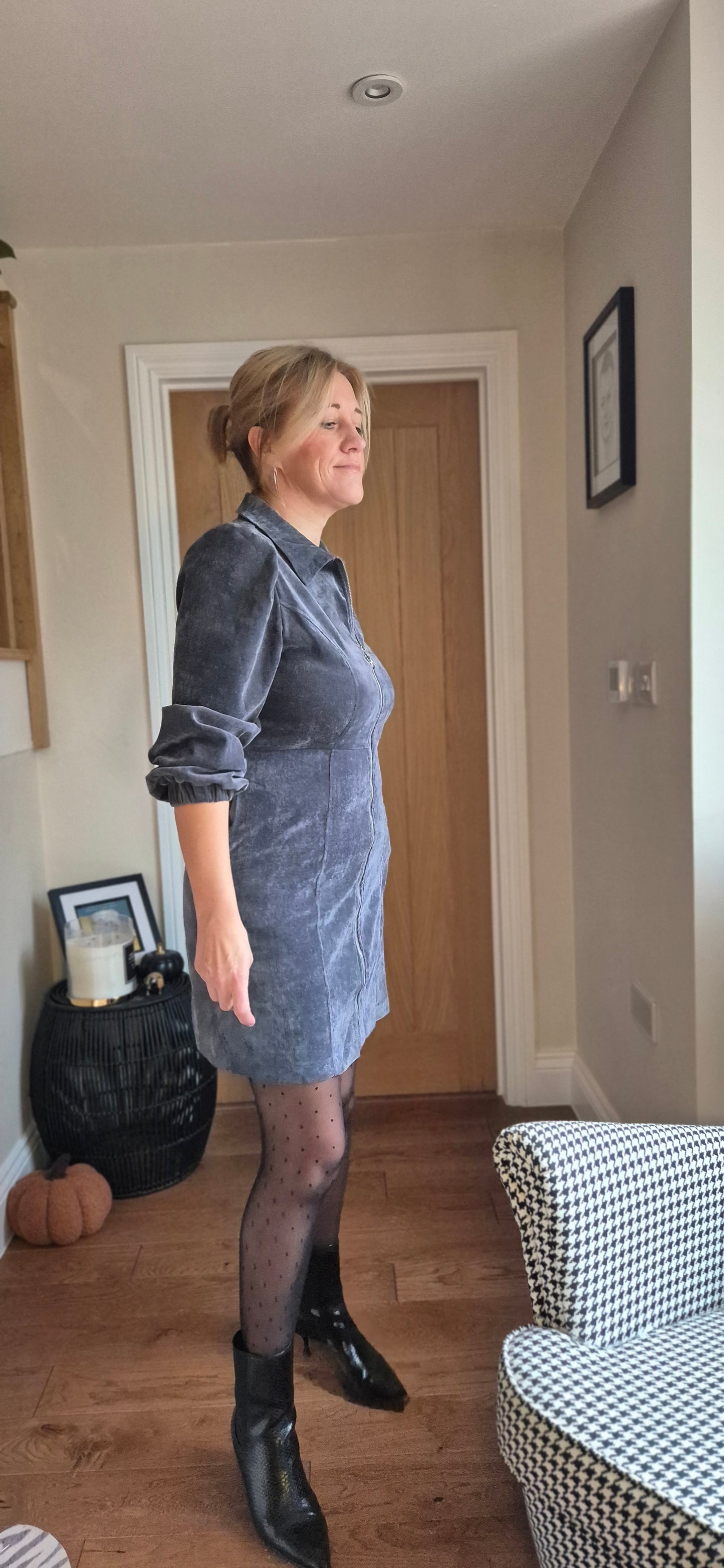 Sloane Dress – Long Sleeve Zip Through Dress