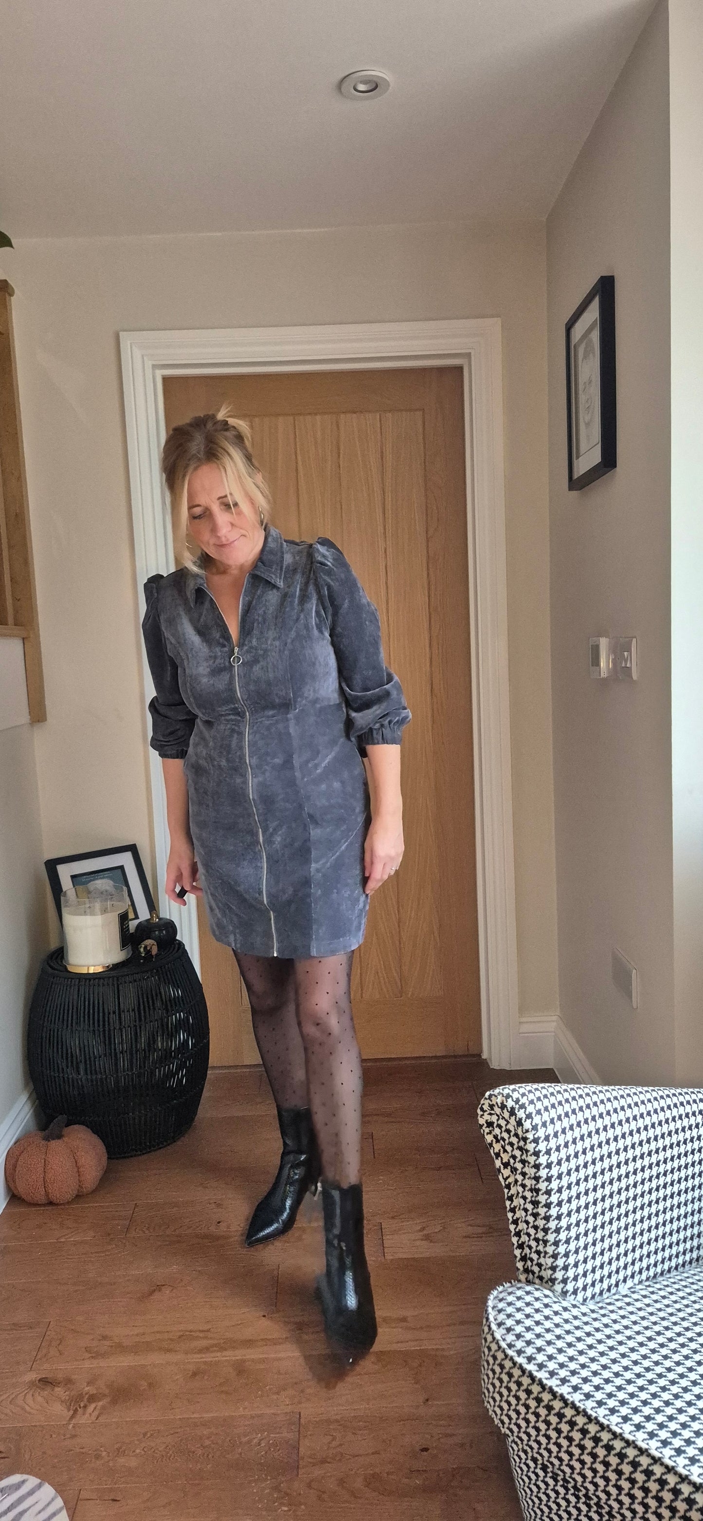 Sloane Dress – Long Sleeve Zip Through Dress