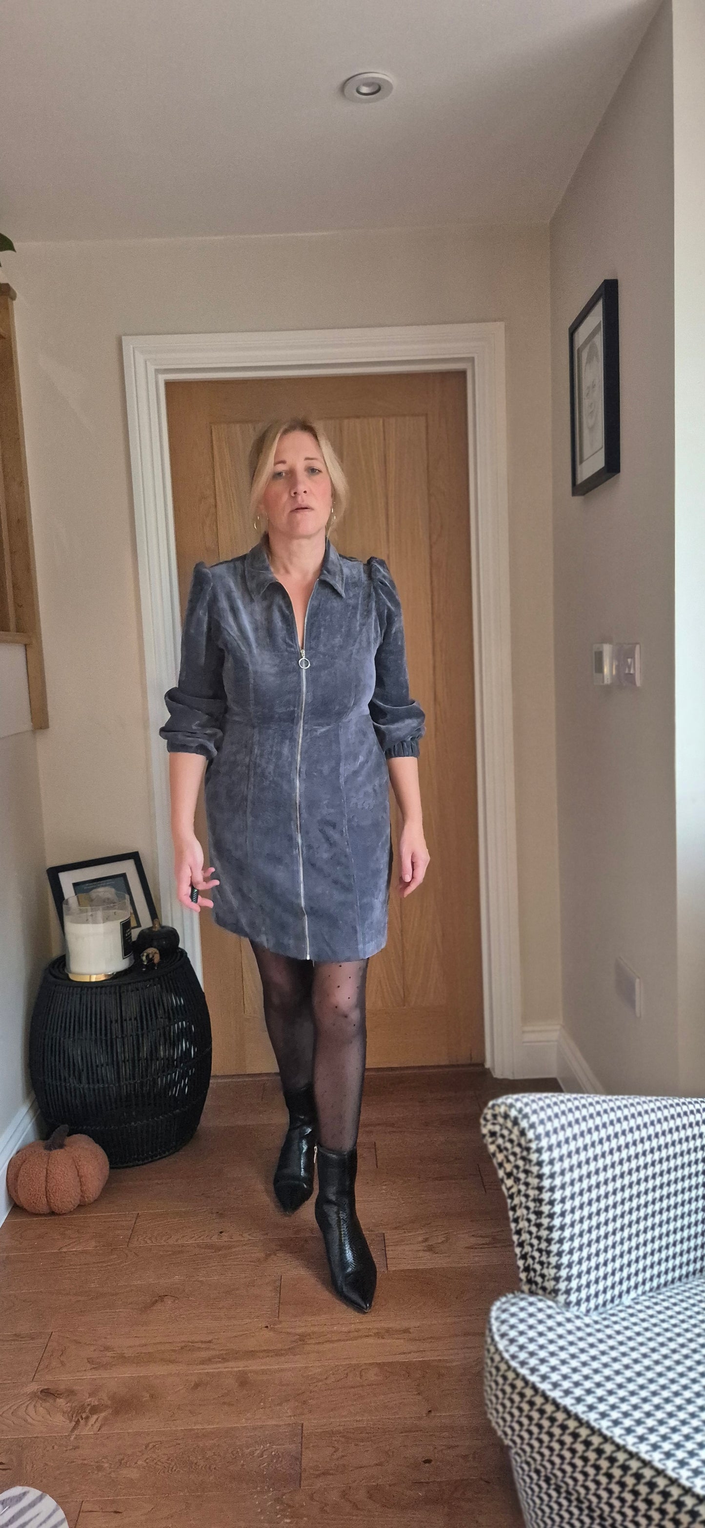 Sloane Dress – Long Sleeve Zip Through Dress