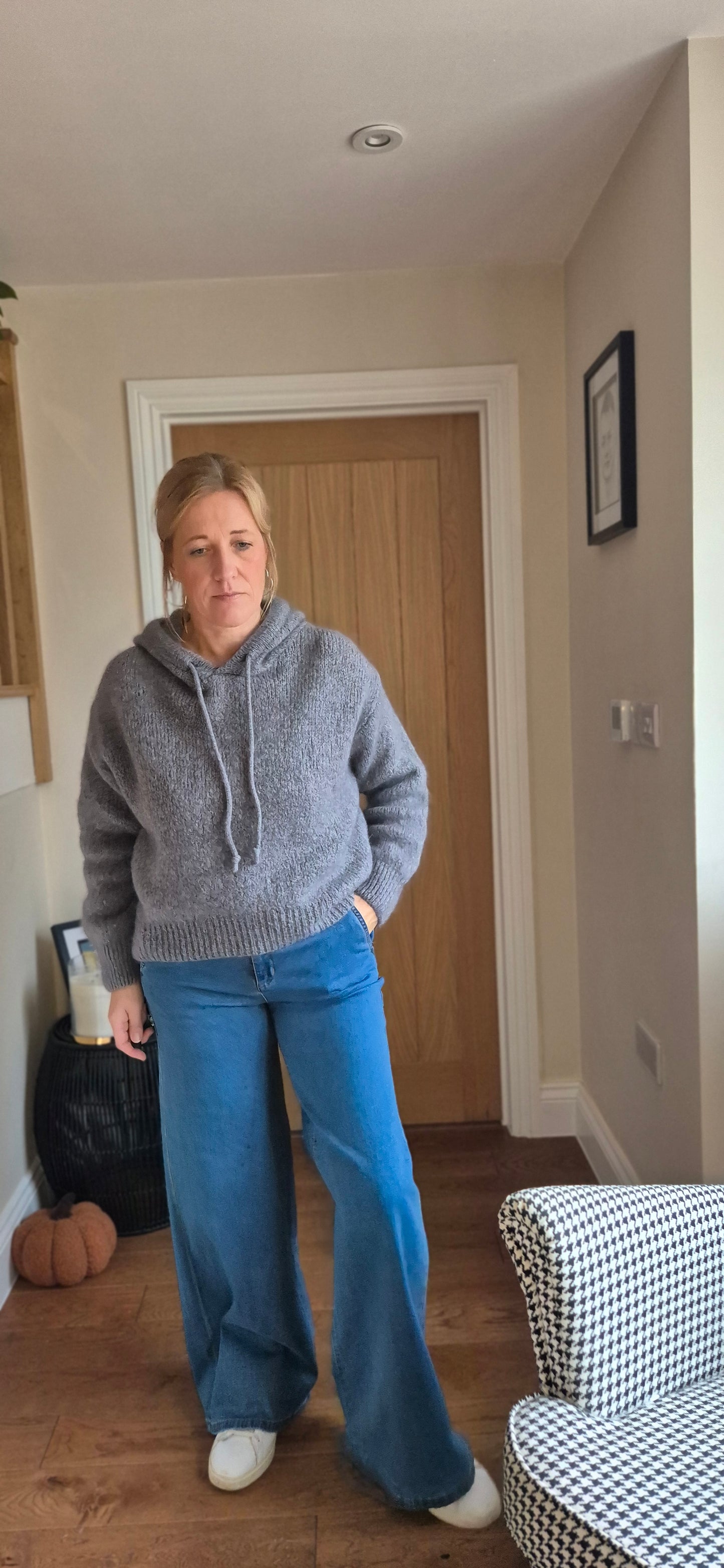 Ashlyn Hoody – Dark Grey Mohair & Wool Blend