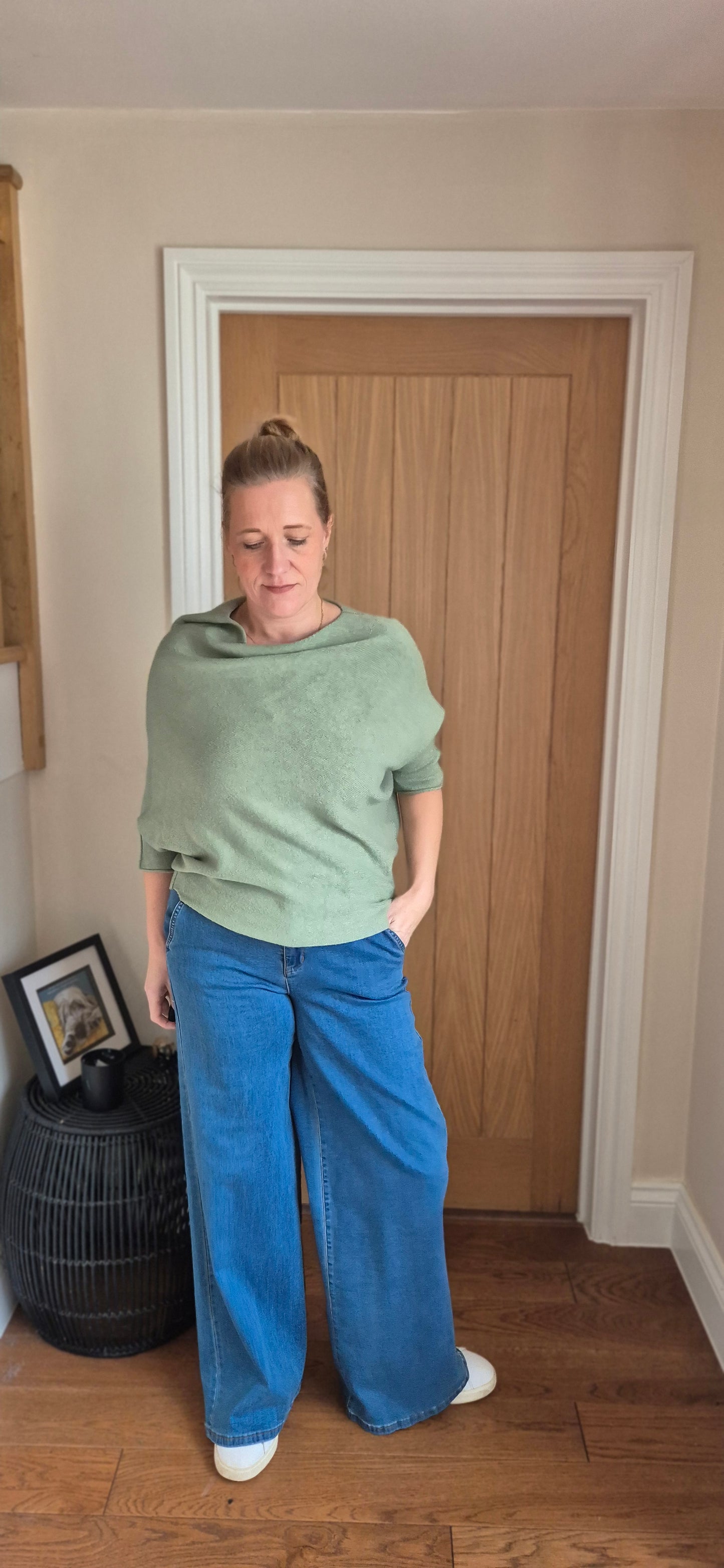 Aria Sweater – Lightweight Asymmetrical 3/4 Sleeve Knit